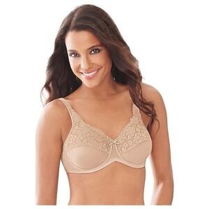Lilyette by Bali Bra 38DDD Underwire Ultimate Smoothing Minimizer NEW